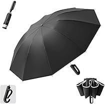 Amazon | 【Amazon限定】逆さ折り畳み傘 メンズ、ワンタッチ自動